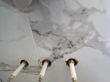 Tub Valve Stems Exposed