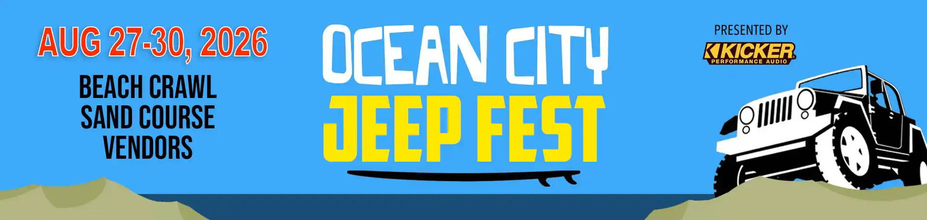 Ocean City Jeep Fest August 27-30 2026