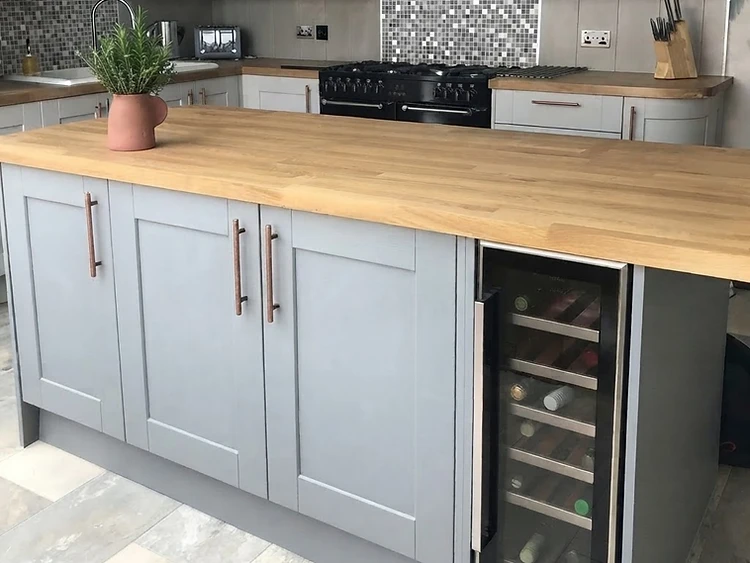 Grey Shaker Island Kitchen