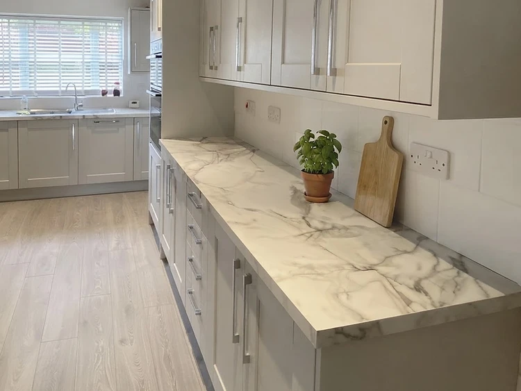 Marble Galley Kitchen
