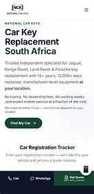 National Car Keys — mobile site