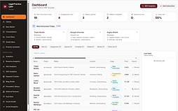 Legal Practice CRM — desktop dashboard