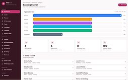 TourDesk — tour operator CRM desktop dashboard
