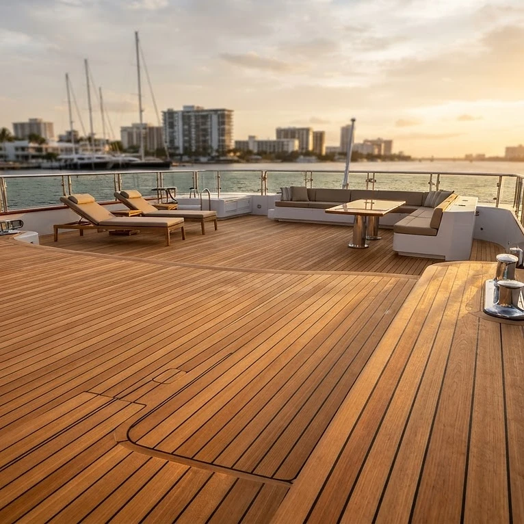 M/Y Aquarius — Swim Platform Restoration & Teak Steps in Fort Lauderdale, FL by Teak Techs — photo 3