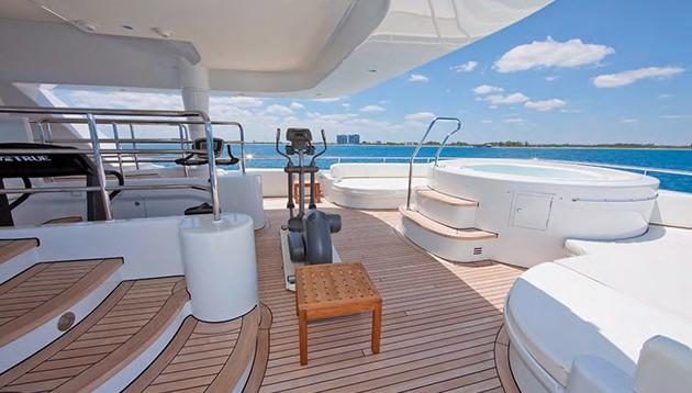 Completed teak deck repair aboard M/Y Kisses in Fort Lauderdale