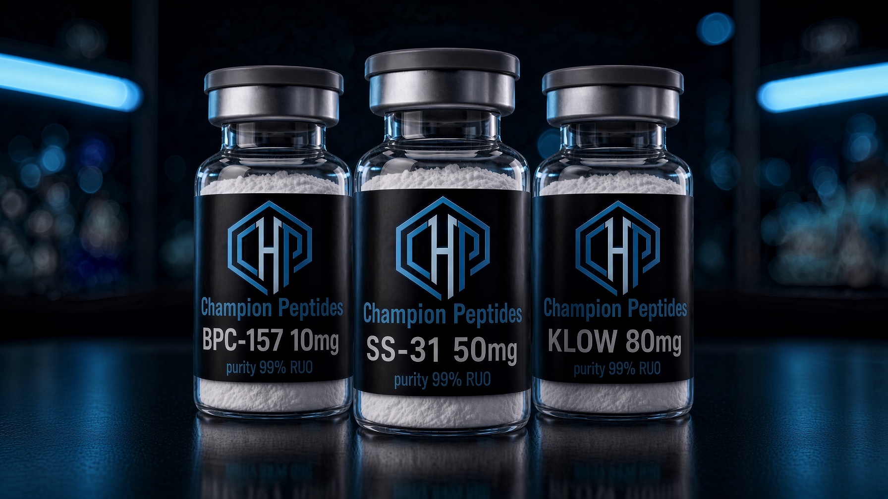 Champion Peptides vials