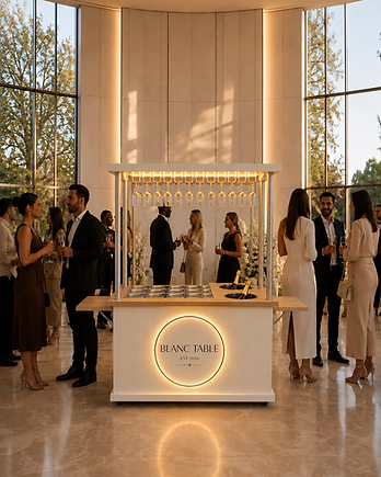 Blanc Table event cart at a corporate networking event