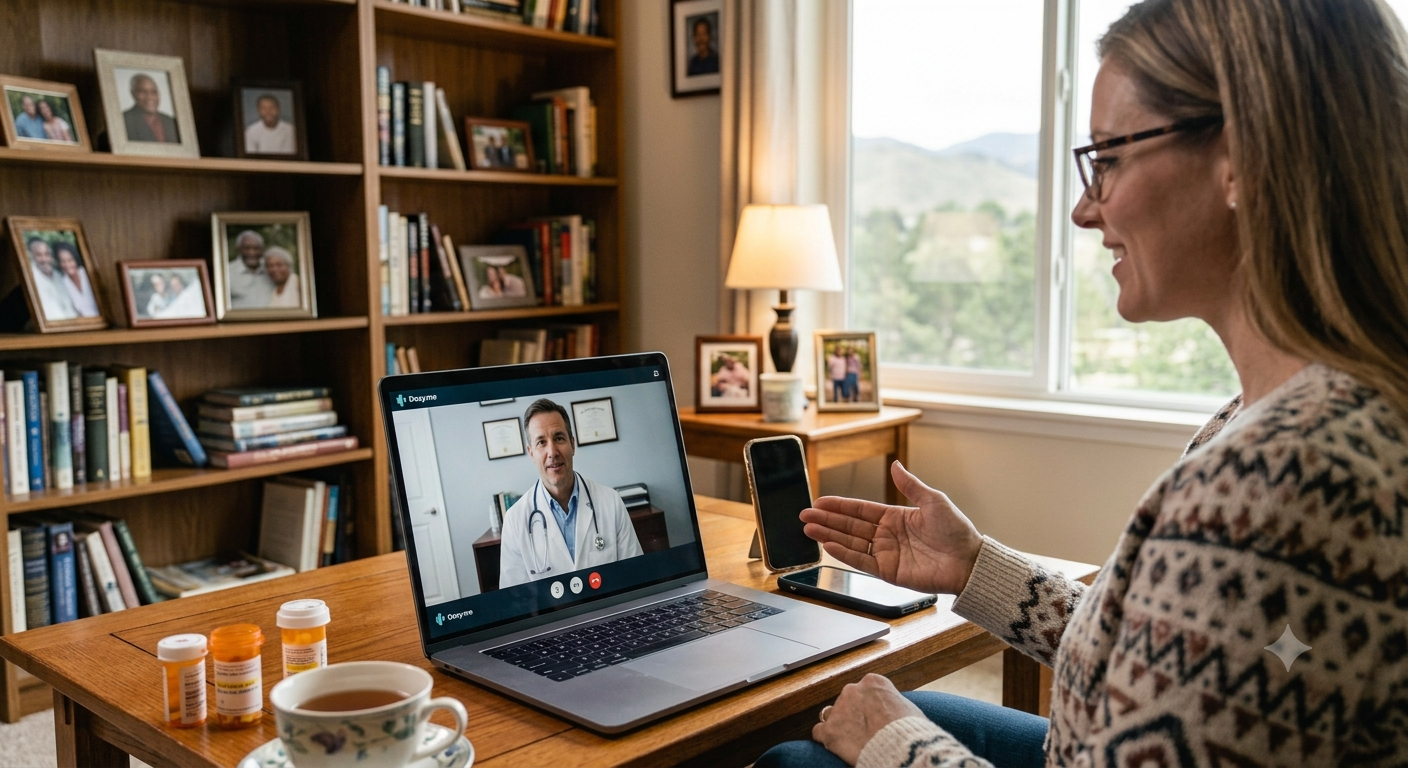 Live call with a physician.