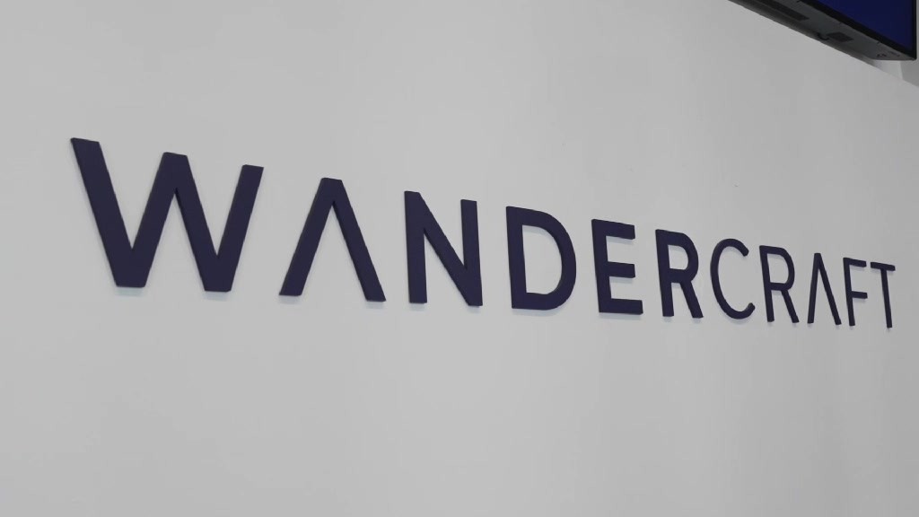 Wandercraft company logo mounted on a clinic wall