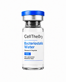 Bacteriostatic Water 10mL sterile diluent vial — research peptide for cellular research, HPLC-verified and supplied by CellTheory