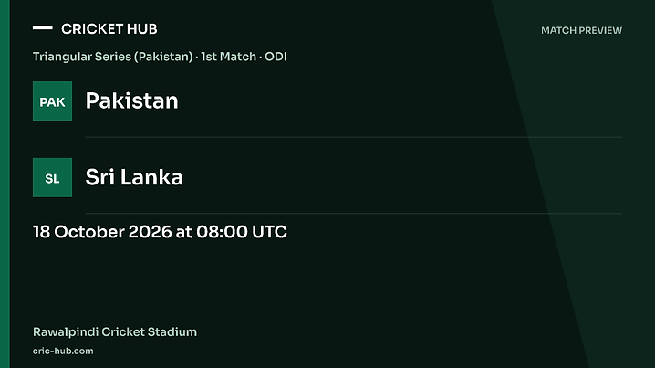 Pakistan vs Sri Lanka 1st ODI 2026: Match Preview, Date and Venue