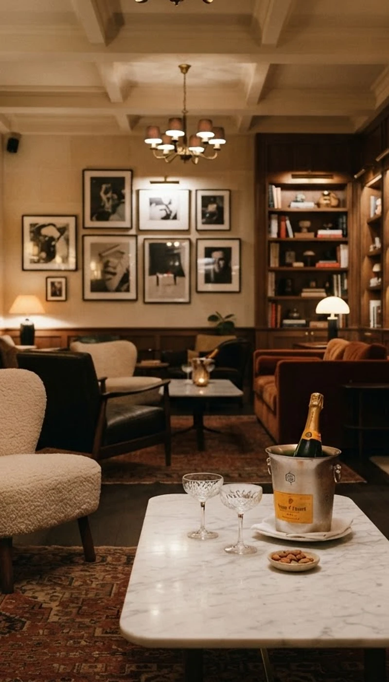 Luxury members club lounge