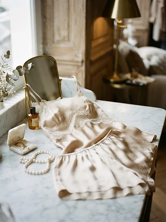 Silk Champagne Robe