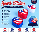 American Flag Heart Clicker