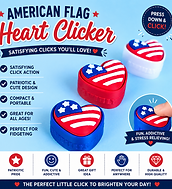 American Flag Heart Clicker