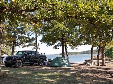 Lake Texoma State Park — massive reservoir with rocky shoreline and fishing boats