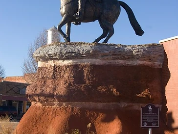 Chisholm Trail Ruts and Markers in Kingfisher, Oklahoma