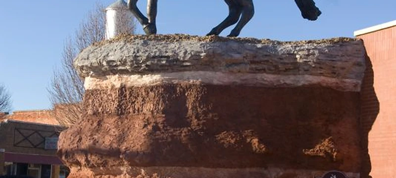 Chisholm Trail Ruts and Markers in Kingfisher, Oklahoma