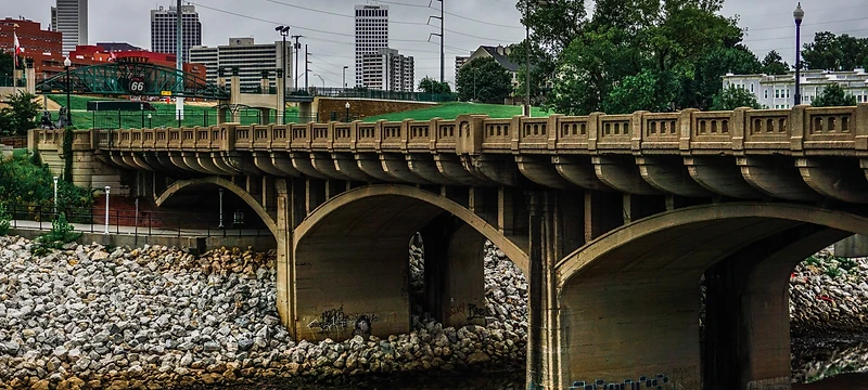 Historic 11th Street Arkansas River Bridge in Tulsa, Oklahoma