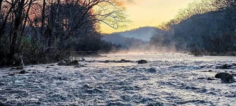 Mountain Fork River Rapids in Broken Bow, Oklahoma