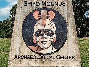 Spiro Mounds Archaeological Center — pre-Columbian earthen mounds rising from green fields