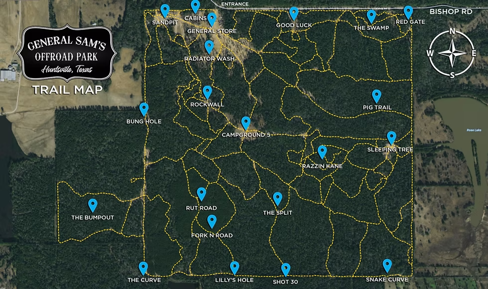 General Sam's Offroad Park official trail map