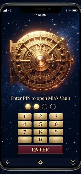Vault door with PIN