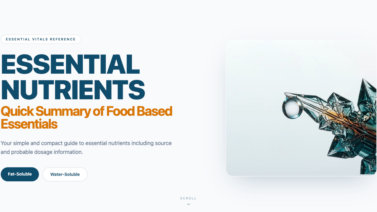 Minerals and Vitamins template preview