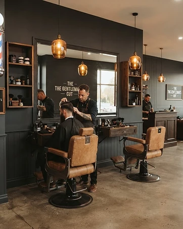 Cutimization barbershop interior in League City, TX