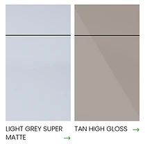 Light Grey Super Matte · Tan High Gloss