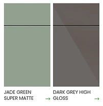 Jade Green Super Matte · Dark Grey High Gloss