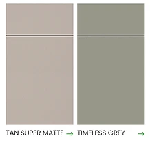 Tan Super Matte · Timeless Grey