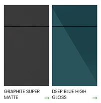Graphite Super Matte · Deep Blue High Gloss