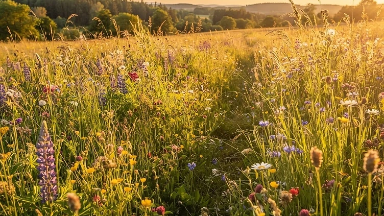 A Wildflower Meadow Blooms Through Nature’s Own Design