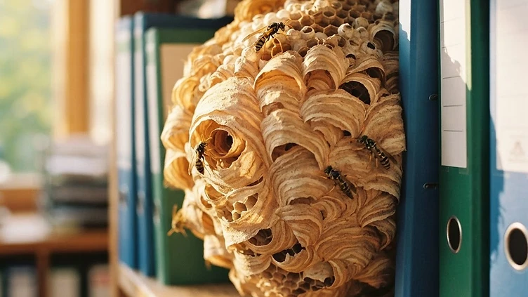 Norfolk Conservationist Shares Office with Towering Meter-Tall Wasp Nest
