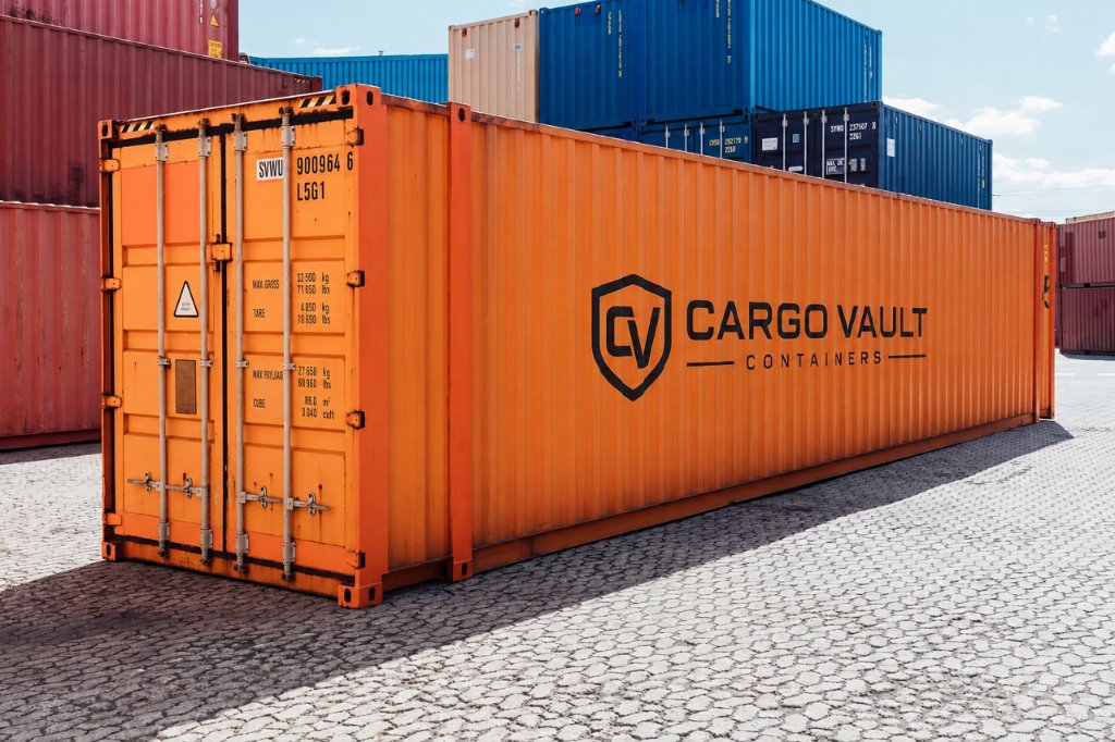 45ft_high_cube new shipping container for sale — 45ft High Cube Pallet-Wide Container – NEW (One-Trip) delivered nationwide by CargoVault Containers thumbnail 2