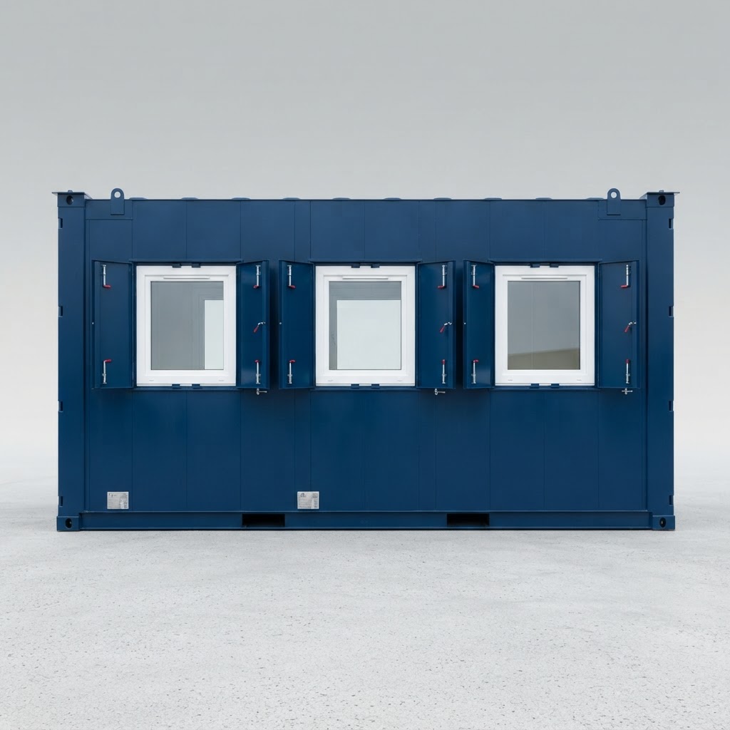 custom new shipping container for sale — 3 Window Security Gatehouse delivered nationwide by Cargo Vault Containers thumbnail 2