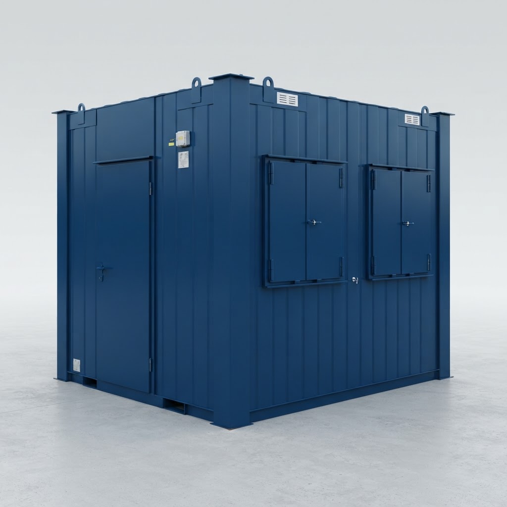 custom new shipping container for sale — 3 Window Security Gatehouse delivered nationwide by Cargo Vault Containers thumbnail 3
