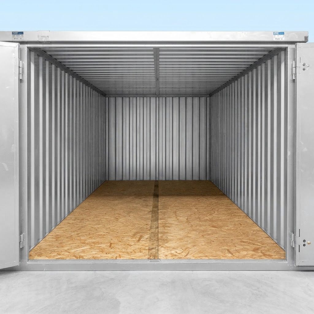 4.2m new shipping container for sale — 4M X 4.2M Side Linked Flat Pack Container Bundle (Galvanised) delivered nationwide by CargoVault Containers thumbnail 4