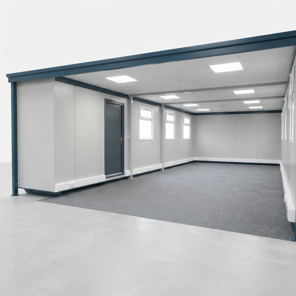 48ft new shipping container for sale — 48Ft x 10Ft Jackleg Office Cabin delivered nationwide by CargoVault Containers thumbnail 4