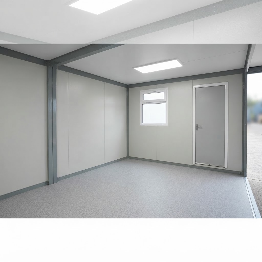 20ft new shipping container for sale — 20Ft x 10Ft Jackleg Office Cabin delivered nationwide by Cargo Vault Containers thumbnail 4