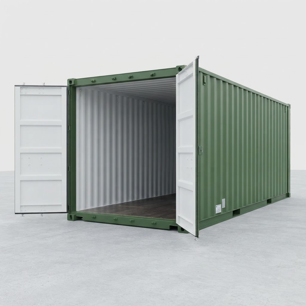 40ft new shipping container for sale — 40Ft X 8Ft One Trip Tunnel Container Double End Door delivered nationwide by CargoVault Containers thumbnail 3