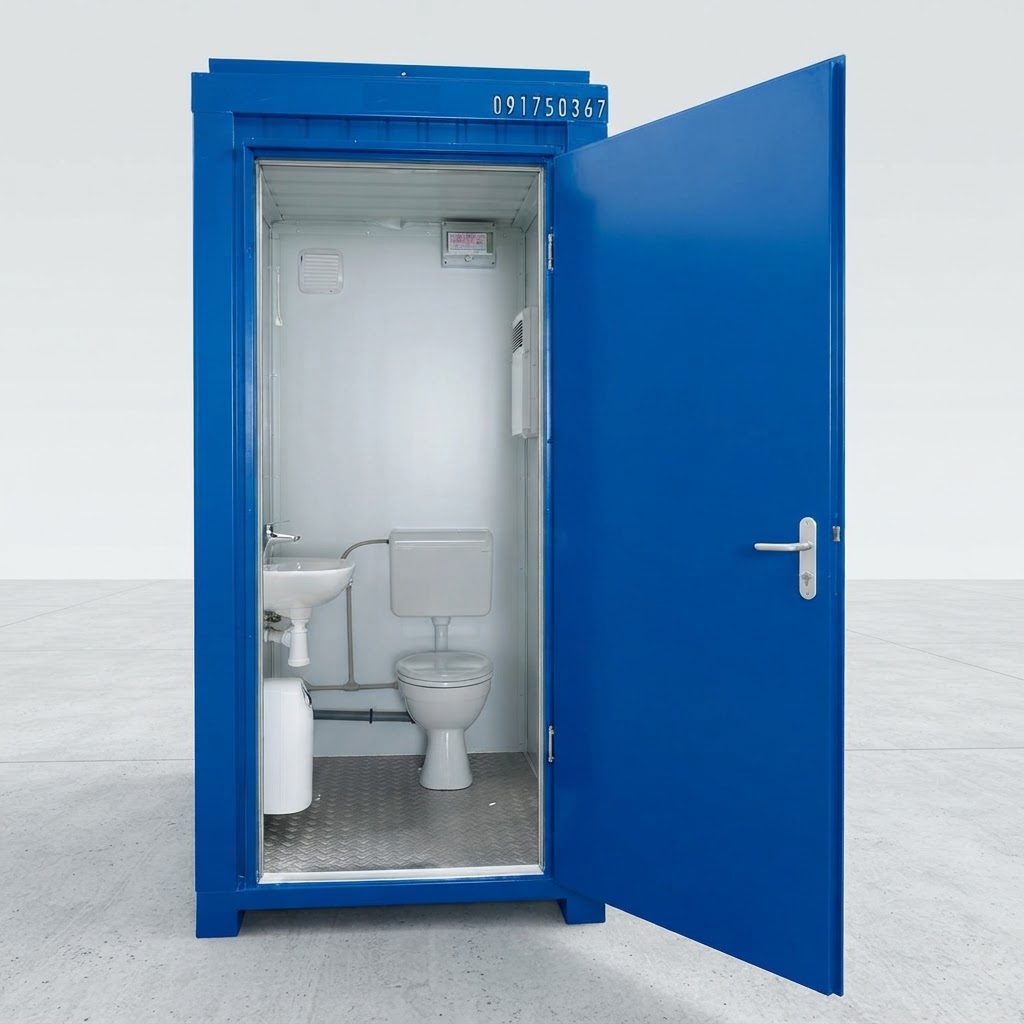 5ft new shipping container for sale — 5Ft x 4Ft Single Mains Toilet (Blue) delivered nationwide by Cargo Vault Containers thumbnail 4