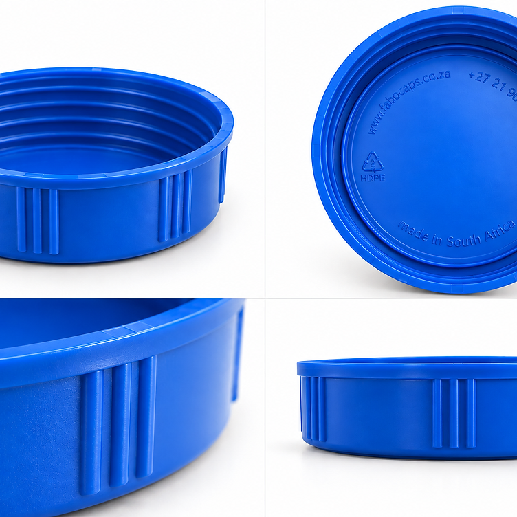 Blue Fabocaps 100mm screw caps