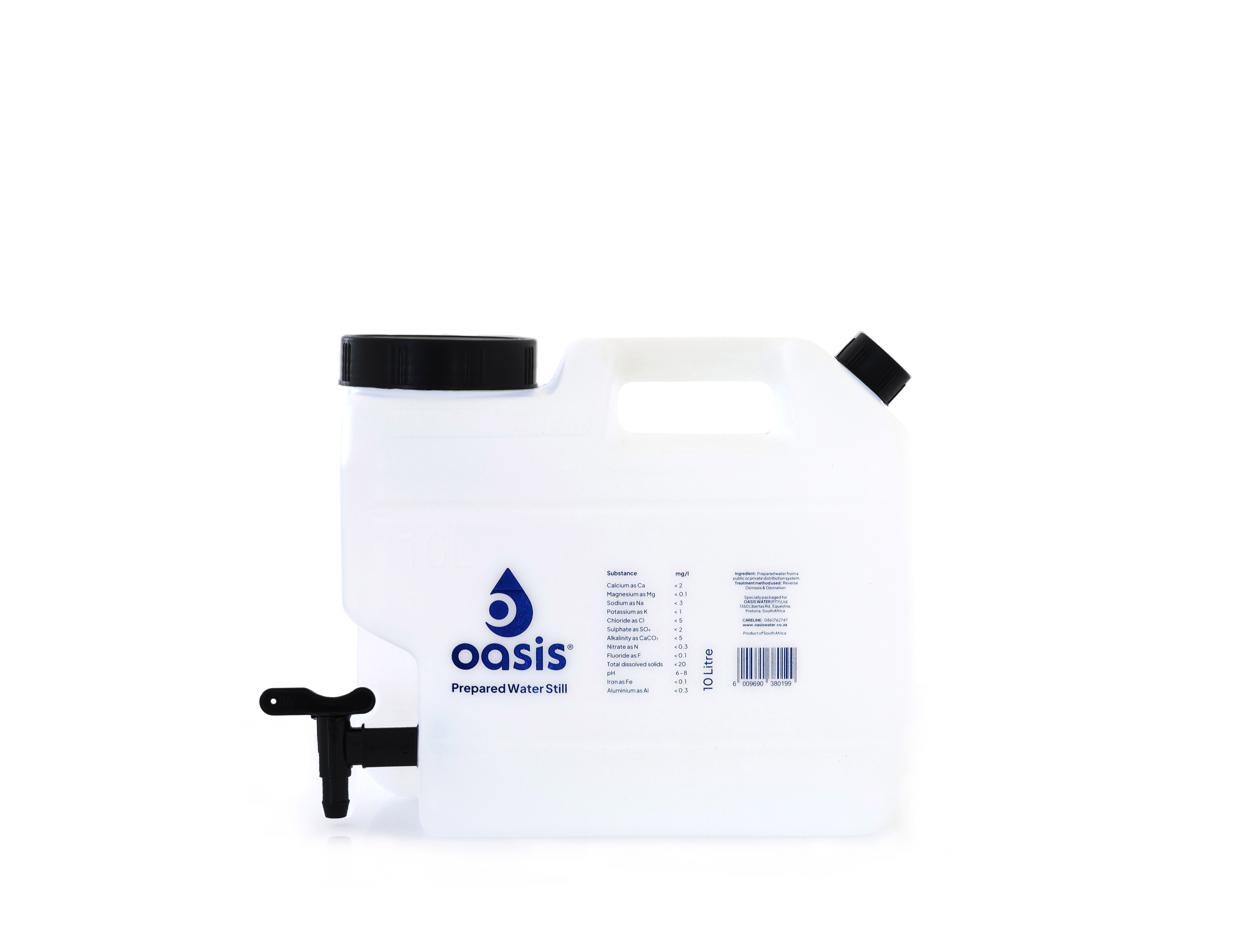 10L Slim Line HDPE water container with tap