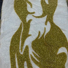 Gold Beaded Front Panel