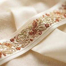 Embroidered Satin Ribbon