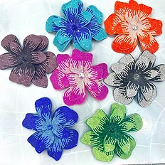 Ombre Crystal Flower Studs