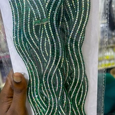 Iridescent Green Spiral Stretchy Trim