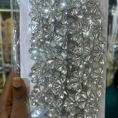 Clear Floral Spiral Stretchy Trim